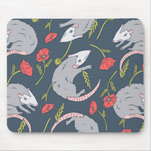 Possum und Mousepad Blume