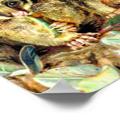 Possum up a Gum Tree Poster (Ecke)