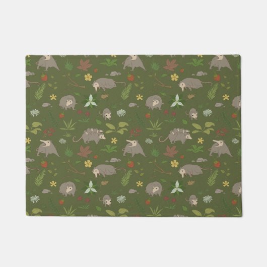 Possumas in einem Berry Field in Green Fußmatte (Vorderseite)