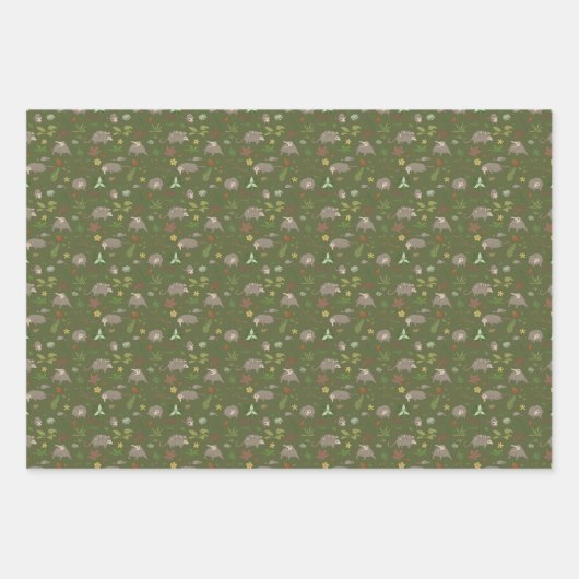 Possumas in einem Berry Field in Green Geschenkpapier Set (Vorderseite)