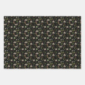 Possummen auf einem Berry-Feld in Schwarz Geschenkpapier Set (Vorderseite)