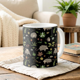 Possummen auf einem Berry-Feld in Schwarz Kaffeetasse