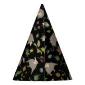 Possummen auf einem Berry-Feld in Schwarz Partyhütchen (Rückseite)