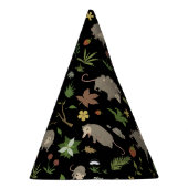 Possummen auf einem Berry-Feld in Schwarz Partyhütchen (Rechts)