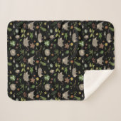 Possummen auf einem Berry-Feld in Schwarz Sherpadecke (Vorderseite (Horizontal))