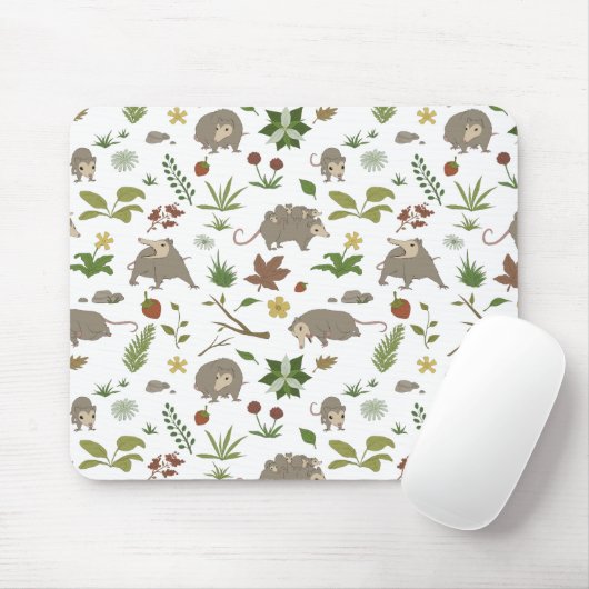Possummen in einem Berry Field in White Mousepad (Mit Mouse)