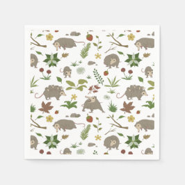 Possummen in einem Berry Field in White Serviette