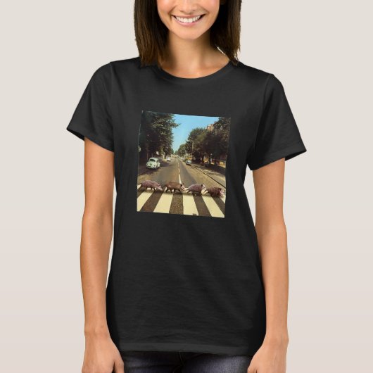 Possums Road Crossing Parody Opposum T-Shirt (Vorderseite)
