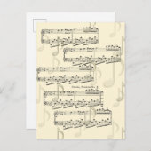 Post a Note Musical Chopin Romantic Nocturne Postkarte (Vorne/Hinten)