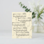 Post a Note Musical Chopin Romantic Nocturne Postkarte (Stehend Vorderseite)