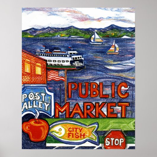Post Alley mit der Fähre Poster (Vorne)