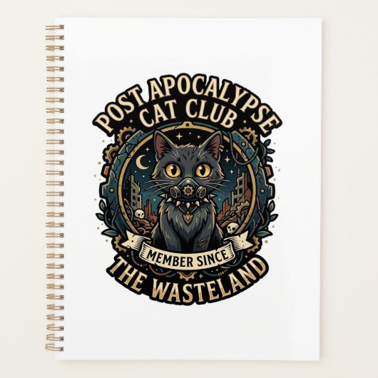 Post Apocalypse Katze Katzen-Vater Geschenkidee - Planer (Vorderseite)