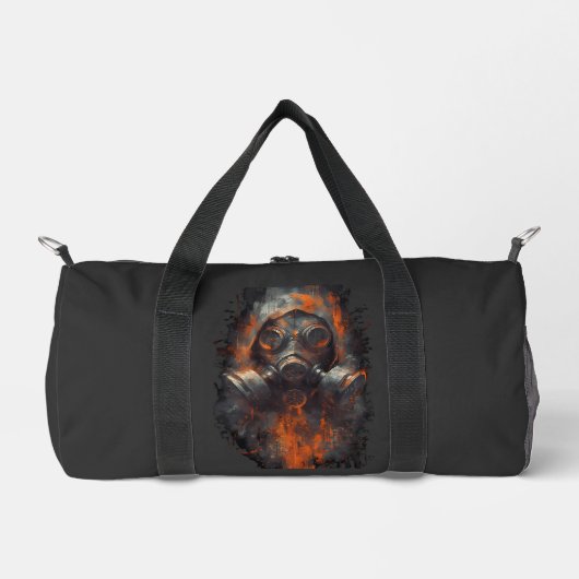 Post Apocalyptic Gas Mask Toxic Grunge Duffel Bag Duffle Bag (Vorderseite)