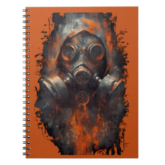 Post Apocalyptic Gas Mask Toxic Grunge  Notizblock (Vorderseite)