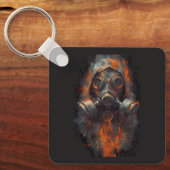 Post Apocalyptic Gas Mask Toxic Grunge Schlüsselanhänger (Vorderseite)