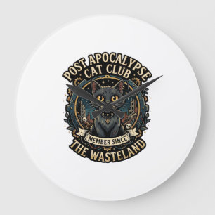 Post Apokalypse Katze Katze Papa Geschenkidee - Po Große Wanduhr