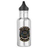 Post Apokalypse Katze Katze Vater Geschenkidee - P Edelstahlflasche (Links)