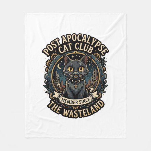 Post Apokalypse Katze Katze Vater Geschenkidee - P Fleecedecke (Vorderseite)
