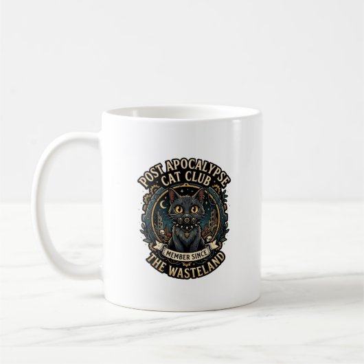 Post Apokalypse Katze Katze Vater Geschenkidee - P Kaffeetasse (Links)