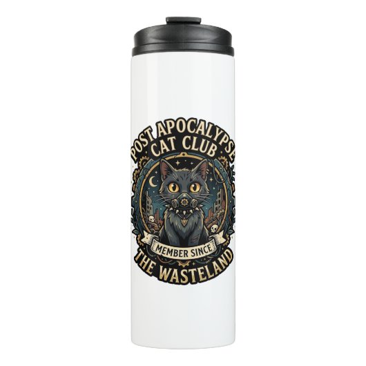 Post Apokalypse Katze Katzen Papa Geschenk Idee - Thermosbecher (Vorderseite)