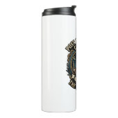 Post Apokalypse Katze Katzen Papa Geschenk Idee - Thermosbecher (Nach links gedreht)
