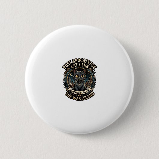 Post Apokalypse Katze Katzen-Vater-Geschenkidee -  Button (Vorderseite)