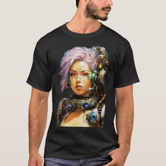 Post-apokalyptisches Cyborg T-Shirt (Vorderseite)