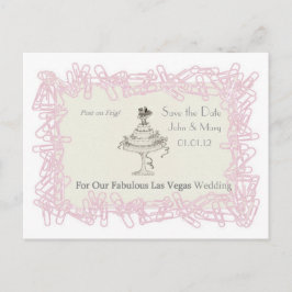 POST AUF FRIG ERINNERUNG! Save the Date für Las Ve Ankündigungspostkarte