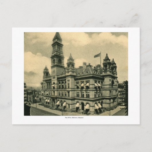Post, Baltimore, Maryland Vintag Postkarte (Vorderseite)