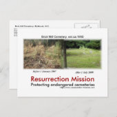 Post card~~Brick Mill Friedhof Postkarte (Vorne/Hinten)