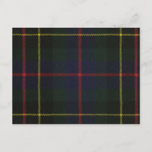 Post Card Brodie Jagd Moderne Tartan Print Postkarte
