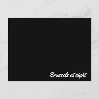 Post card Brussels at night Postkarte