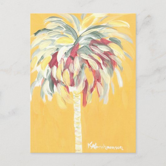 Post Card- Canary Yellow Palm Tree Postkarte (Vorderseite)