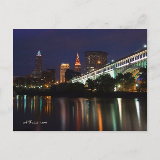 Post Card Cleveland Skyline Postkarte (Vorderseite)