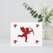 Post Card Cupid Red Postkarte (Stehend Vorderseite)