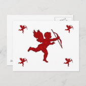 Post Card Cupid Red Postkarte (Vorne/Hinten)