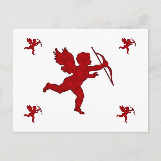 Post Card Cupid Red Postkarte (Vorderseite)
