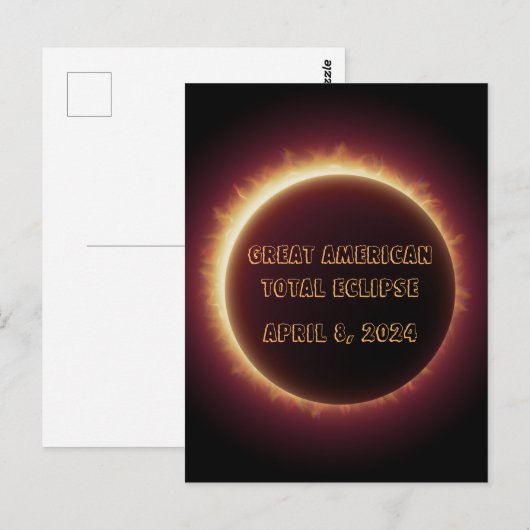 Post-Card-Eclipse 2024 Postkarte (Vorne/Hinten)