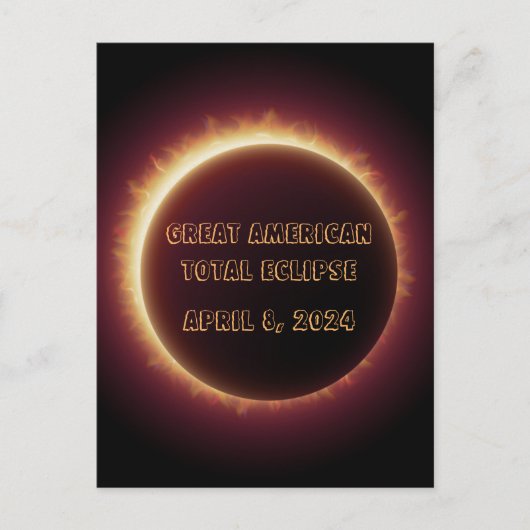 Post-Card-Eclipse 2024 Postkarte (Vorderseite)