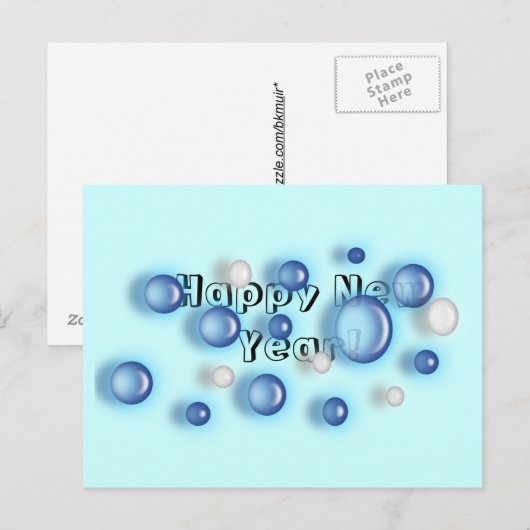 Post Card - Frohes Neues Jahr! Feiertagspostkarte (Vorne/Hinten)