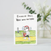 Post Card - Funny Church - Schilder Postkarte (Stehend Vorderseite)