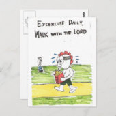 Post Card - Funny Church - Schilder Postkarte (Vorne/Hinten)