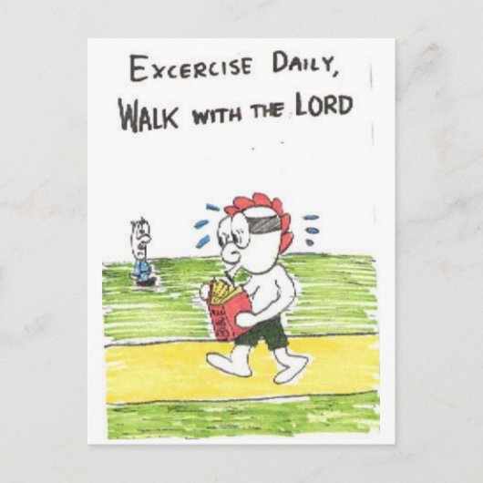 Post Card - Funny Church - Schilder Postkarte (Vorderseite)