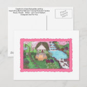 Post-Card-Gazebo in Garden Setting Postkarte (Vorne/Hinten)