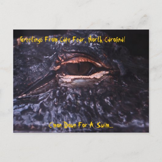 Post Card Greetings From Cape Fear. Postkarte (Vorderseite)