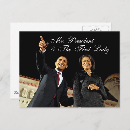 Post Card Herr Präsident & First Lady Postkarte (Vorne/Hinten)
