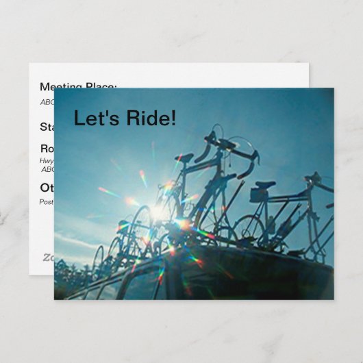 Post Card - Lasst uns fahren (Fahrräder) Postkarte (Vorne/Hinten)