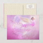 Post Card Lila Fairy Postkarte (Vorne/Hinten)
