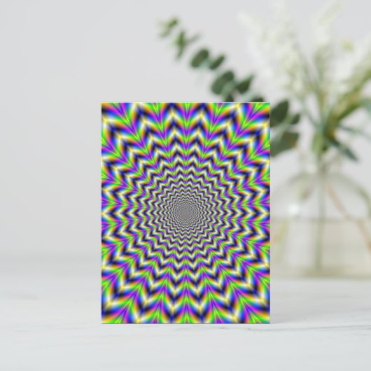 Post Card Psychedelic Star Postkarte (Stehend Vorderseite)