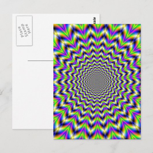 Post Card Psychedelic Star Postkarte (Vorne/Hinten)